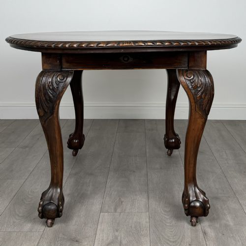 ANTIQUE 20TH CENTURY DINING TABLE OF GOOD QUALITY IN MAHOGANY - ADDITIONAL PHOTO 4