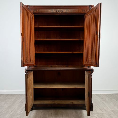 ANTIQUE 19TH CENTURY GOOD QUALITY BOOKCASE IN MAHOGANY - ADDITIONAL PHOTO 1