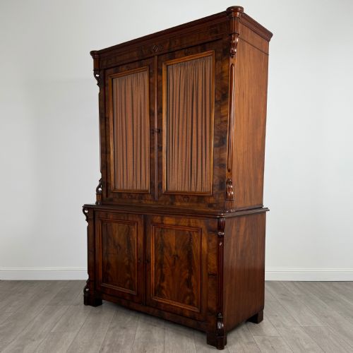ANTIQUE 19TH CENTURY GOOD QUALITY BOOKCASE IN MAHOGANY - ADDITIONAL PHOTO 2