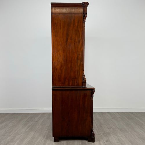 ANTIQUE 19TH CENTURY GOOD QUALITY BOOKCASE IN MAHOGANY - ADDITIONAL PHOTO 7