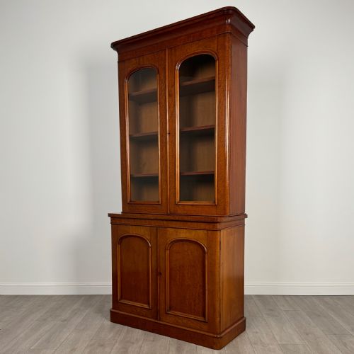ANTIQUE 19TH CENTURY FINE QUALITY BOOKCASE IN MAHOGANY - ADDITIONAL PHOTO 3
