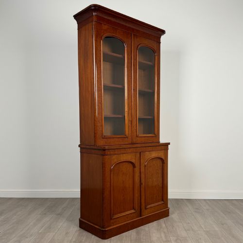 ANTIQUE 19TH CENTURY FINE QUALITY BOOKCASE IN MAHOGANY - ADDITIONAL PHOTO 8
