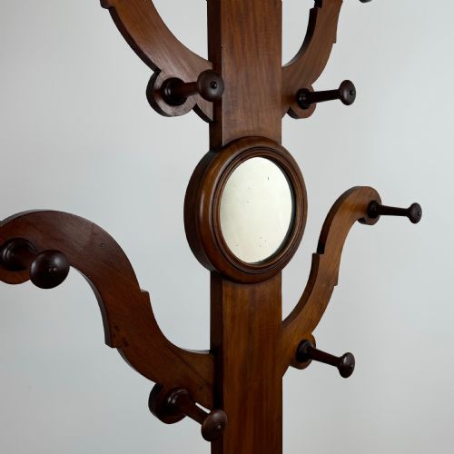 ANTIQUE 19TH CENTURY GOOD QUALITY HALL STAND IN MAHOGANY - ADDITIONAL PHOTO 12