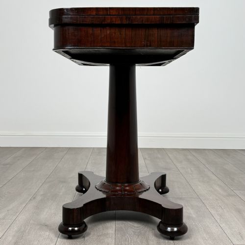 ANTIQUE 19TH CENTURY FINE QUALITY CARD TABLE IN ROSEWOOD - ADDITIONAL PHOTO 2