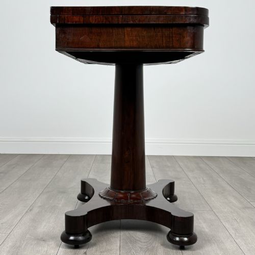 ANTIQUE 19TH CENTURY FINE QUALITY CARD TABLE IN ROSEWOOD - ADDITIONAL PHOTO 6