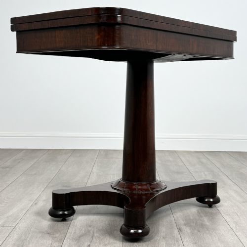 ANTIQUE 19TH CENTURY FINE QUALITY CARD TABLE IN ROSEWOOD - ADDITIONAL PHOTO 7