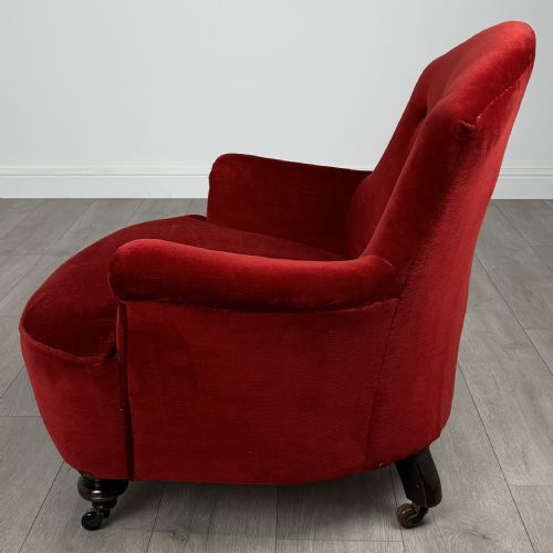 ANTIQUE 20TH CENTURY TUB CHAIR ARMCHAIR IN MAHOGANY - ADDITIONAL PHOTO 1