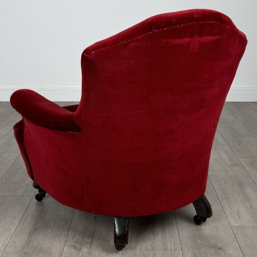 ANTIQUE 20TH CENTURY TUB CHAIR ARMCHAIR IN MAHOGANY - ADDITIONAL PHOTO 2