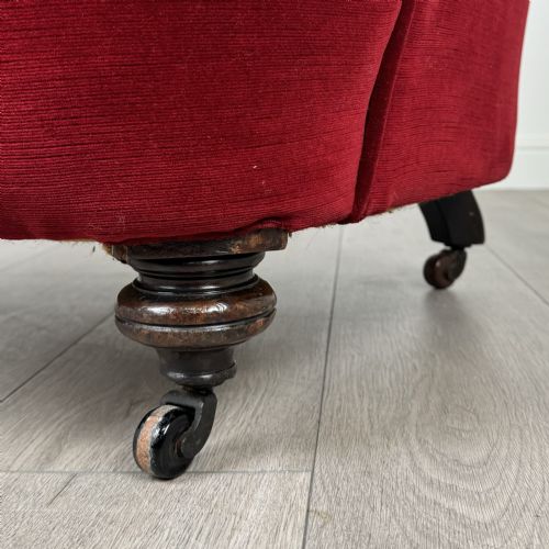 ANTIQUE 20TH CENTURY TUB CHAIR ARMCHAIR IN MAHOGANY - ADDITIONAL PHOTO 10