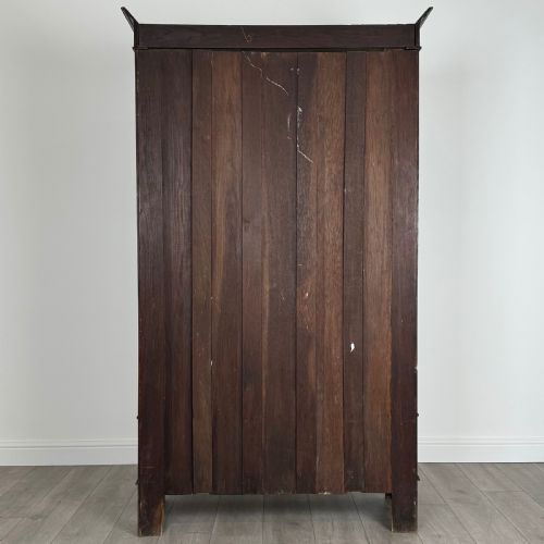 ANTIQUE 20TH CENTURY JACOBEAN STYLE WARDROBE IN OAK - ADDITIONAL PHOTO 5