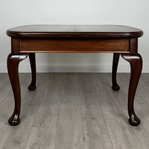 ANTIQUE 20TH CENTURY QUEEN ANNE STYLE MAHOGANY DINING TABLE - ADDITIONAL PHOTO 3