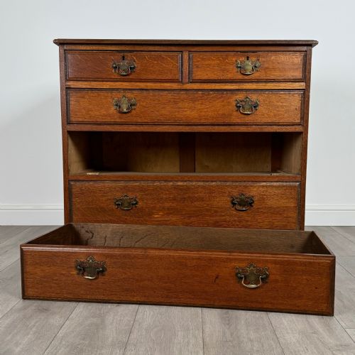 ANTIQUE 20TH CENTURY CHEST OF DRAWERS OF FINE QUALITY IN OAK - ADDITIONAL PHOTO 9