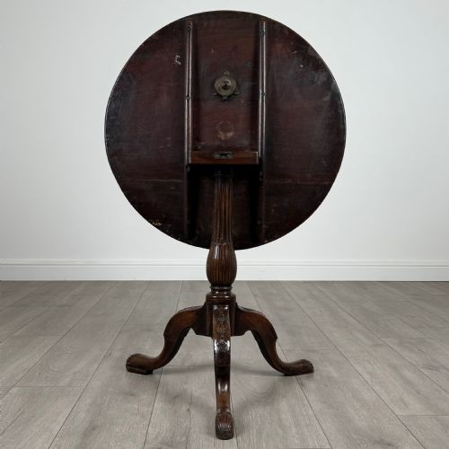 ANTIQUE 18TH CENTURY GOOD QUALITY CIRCULAR TABLE IN MAHOGANY - ADDITIONAL PHOTO 2