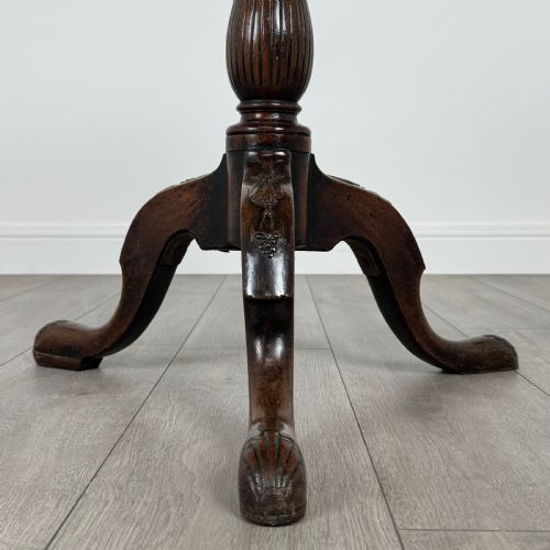 ANTIQUE 18TH CENTURY GOOD QUALITY CIRCULAR TABLE IN MAHOGANY - ADDITIONAL PHOTO 4