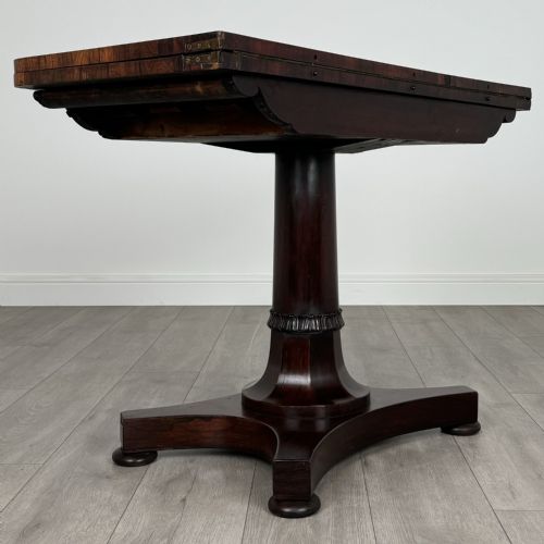 ANTIQUE 19TH CENTURY CARD TABLE OF GOOD QUALITY IN ROSEWOOD - ADDITIONAL PHOTO 3