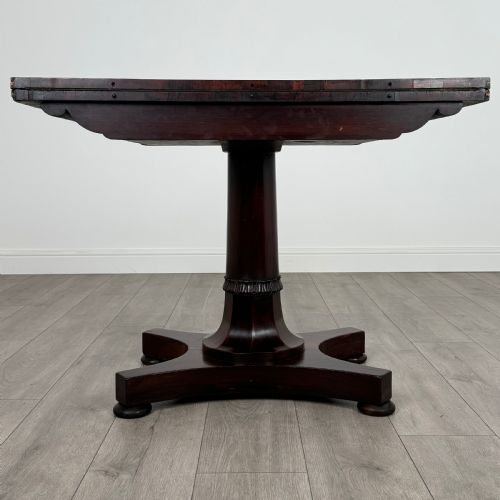 ANTIQUE 19TH CENTURY CARD TABLE OF GOOD QUALITY IN ROSEWOOD - ADDITIONAL PHOTO 5