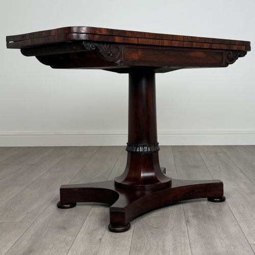 ANTIQUE 19TH CENTURY CARD TABLE OF GOOD QUALITY IN ROSEWOOD - ADDITIONAL PHOTO 7