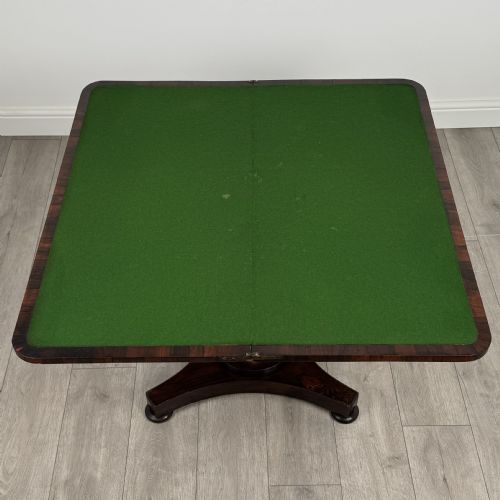 ANTIQUE 19TH CENTURY CARD TABLE OF GOOD QUALITY IN ROSEWOOD - ADDITIONAL PHOTO 10