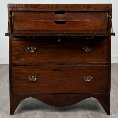 ANTIQUE 19TH CENTURY UNUSUAL CHEST OF DRAWERS IN MAHOGANY - ADDITIONAL PHOTO 1