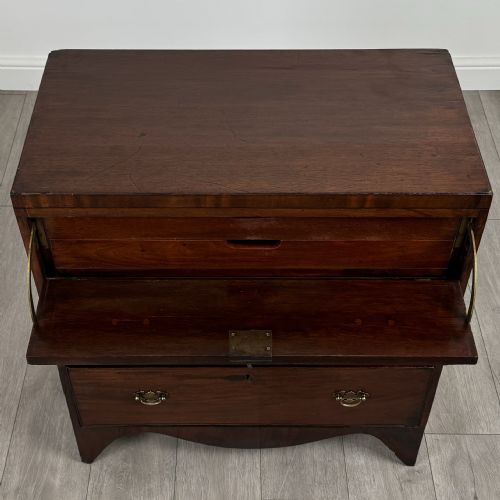 ANTIQUE 19TH CENTURY UNUSUAL CHEST OF DRAWERS IN MAHOGANY - ADDITIONAL PHOTO 11