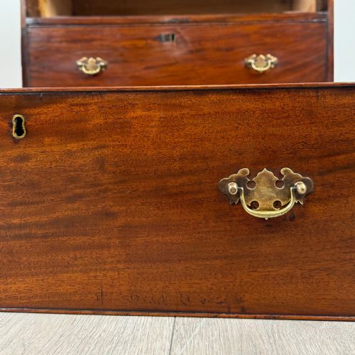 ANTIQUE 19TH CENTURY UNUSUAL CHEST OF DRAWERS IN MAHOGANY - ADDITIONAL PHOTO 13