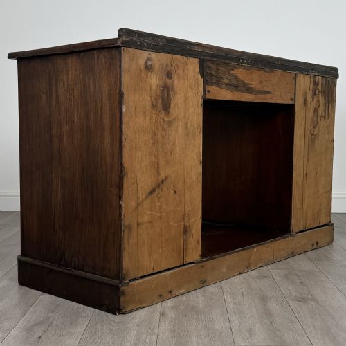 ANTIQUE 19TH CENTURY PEDESTAL DESK IN WALNUT - ADDITIONAL PHOTO 2