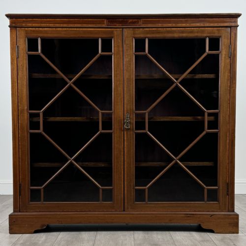 antique 20th century bookcase by maple co in mahogany - CATEGORY: ANTIQUE BOOKCASES - DATED EDWARDIAN