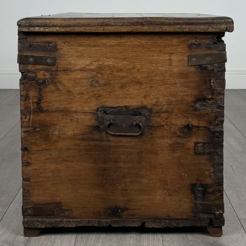 ANTIQUE 19TH CENTURY BLANKET BOX COFFER IN OAK - ADDITIONAL PHOTO 6