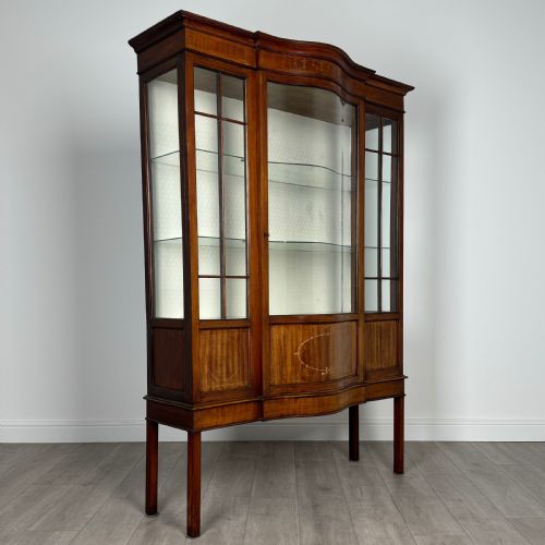ANTIQUE 20TH CENTURY GLAZED DISPLAY CABINET IN MAHOGANY - ADDITIONAL PHOTO 8
