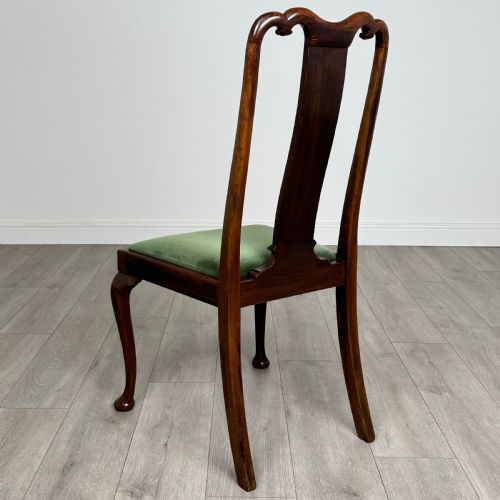ANTIQUE 20TH CENTURY SET OF 6 QUEEN ANNE STYLE DINING CHAIRS - ADDITIONAL PHOTO 5