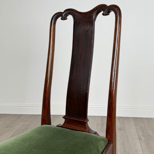 ANTIQUE 20TH CENTURY SET OF 6 QUEEN ANNE STYLE DINING CHAIRS - ADDITIONAL PHOTO 6