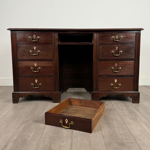 ANTIQUE 19TH CENTURY GOOD QUALITY DESK IN MAHOGANY - ADDITIONAL PHOTO 9