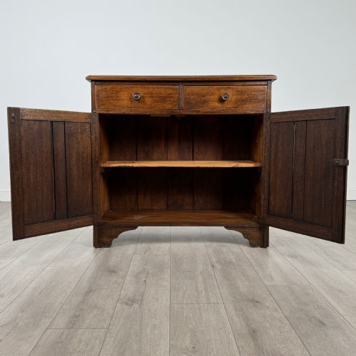 ANTIQUE 20TH CENTURY GOOD QUALITY CUPBOARD IN OAK - ADDITIONAL PHOTO 1