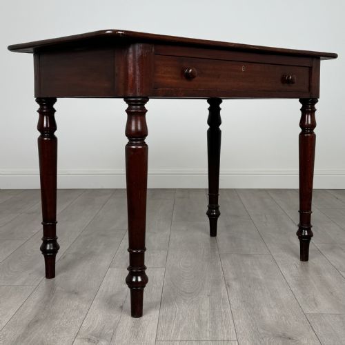 ANTIQUE 19TH CENTURY WRITING TABLE IN MAHOGANY - ADDITIONAL PHOTO 7
