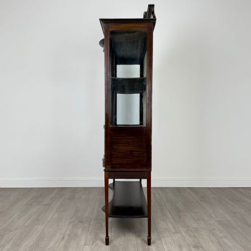ANTIQUE 20TH CENTURY GLAZED DISPLAY CABINET IN MAHOGANY - ADDITIONAL PHOTO 3