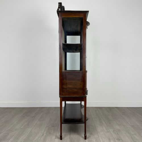 ANTIQUE 20TH CENTURY GLAZED DISPLAY CABINET IN MAHOGANY - ADDITIONAL PHOTO 7