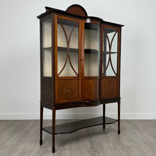 ANTIQUE 20TH CENTURY GLAZED DISPLAY CABINET IN MAHOGANY - ADDITIONAL PHOTO 8