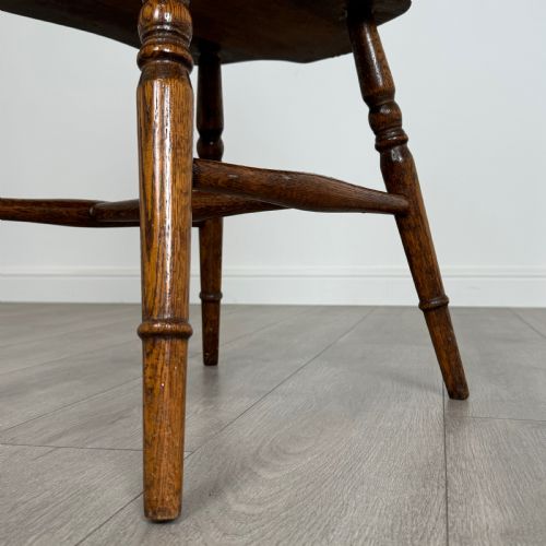 fig 8. Antique 20th Century Set Of 6 Oak Wheelback Dining Chair’s 