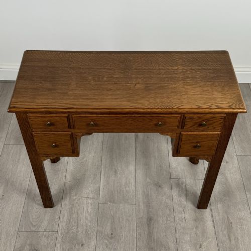 ANTIQUE 20TH CENTURY SMALL OAK DESK OF GOOD QUALITY - ADDITIONAL PHOTO 8