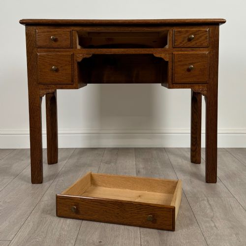 ANTIQUE 20TH CENTURY SMALL OAK DESK OF GOOD QUALITY - ADDITIONAL PHOTO 9