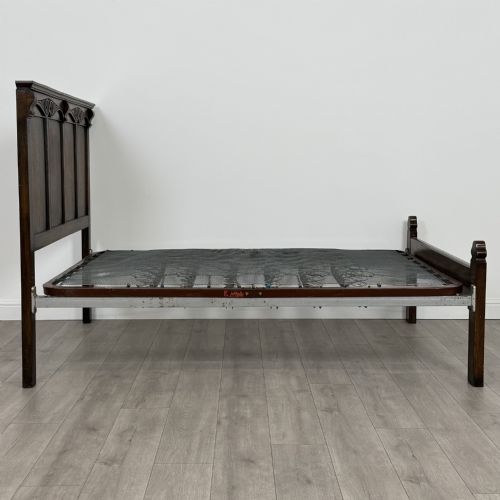 ANTIQUE 20TH CENTURY GOOD QUALITY DOUBLE BED IN OAK - ADDITIONAL PHOTO 3