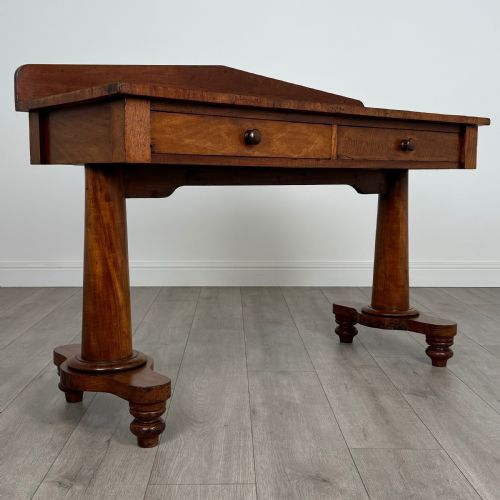 ANTIQUE 19TH CENTURY WRITING TABLE IN MAHOGANY - ADDITIONAL PHOTO 7