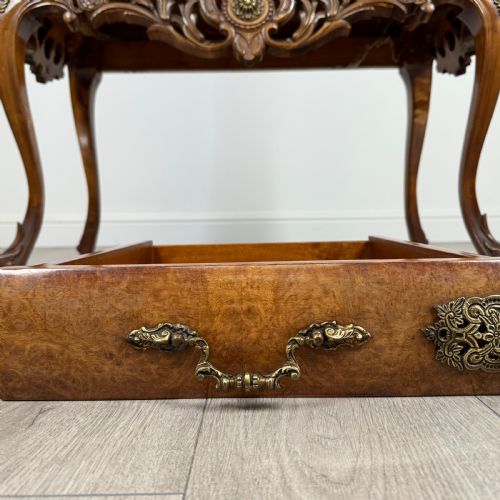 ANTIQUE 20TH CENTURY FINE QUALITY BURR WALNUT DRINKS CABINET - ADDITIONAL PHOTO 15