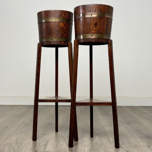 antique 20th century pair of ra lister co plant stands - CATEGORY: ANTIQUE MISCELLANEOUS - DATED EDWARDIAN