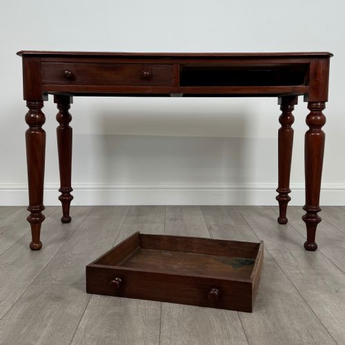ANTIQUE 19TH CENTURY WRITING TABLE IN MAHOGANY - ADDITIONAL PHOTO 10