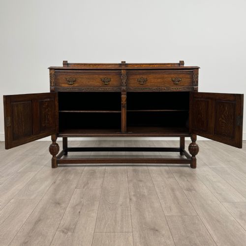 ANTIQUE 20TH CENTURY FINE QUALITY SIDEBOARD IN OAK - ADDITIONAL PHOTO 1
