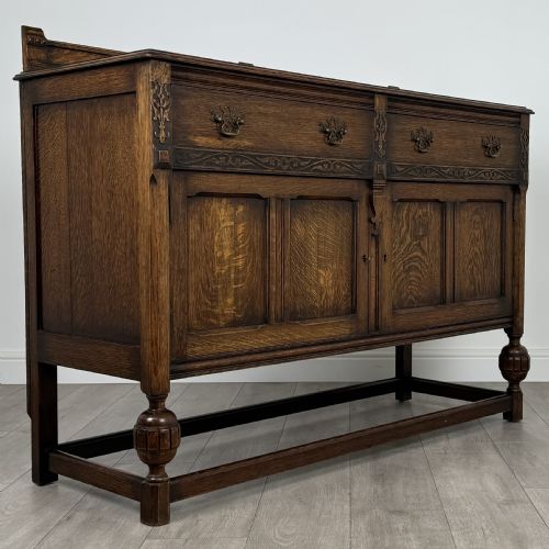 ANTIQUE 20TH CENTURY FINE QUALITY SIDEBOARD IN OAK - ADDITIONAL PHOTO 8