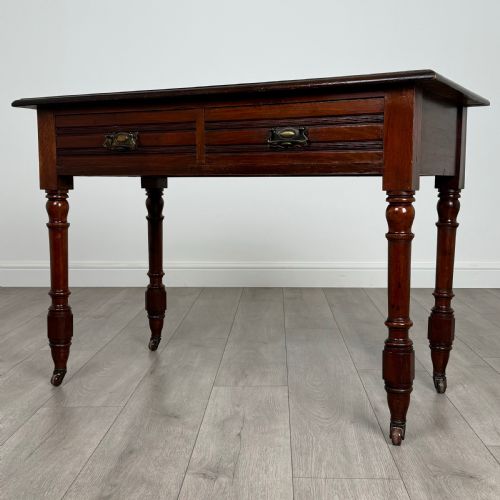 ANTIQUE 20TH CENTURY WRITING TABLE IN MAHOGANY - ADDITIONAL PHOTO 1
