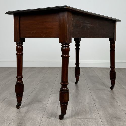 ANTIQUE 20TH CENTURY WRITING TABLE IN MAHOGANY - ADDITIONAL PHOTO 3