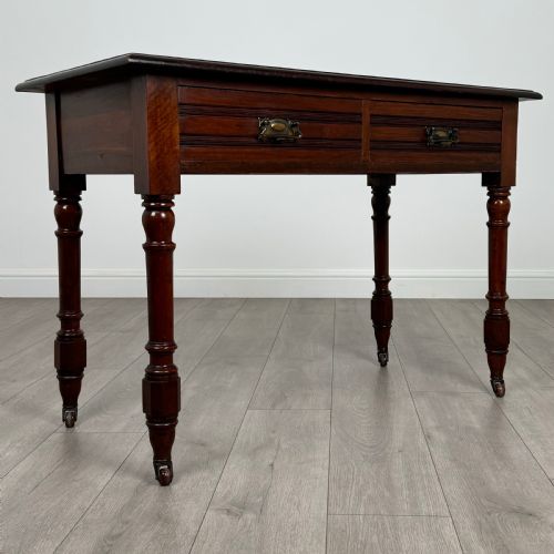 ANTIQUE 20TH CENTURY WRITING TABLE IN MAHOGANY - ADDITIONAL PHOTO 7